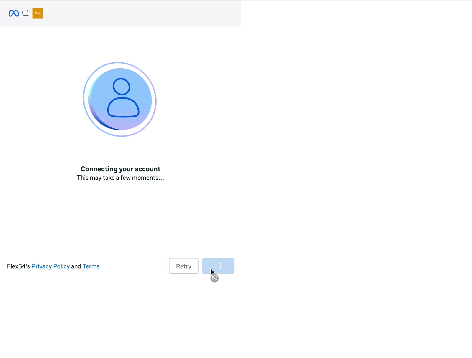 Meta connecting a Facebook Page to Flex54