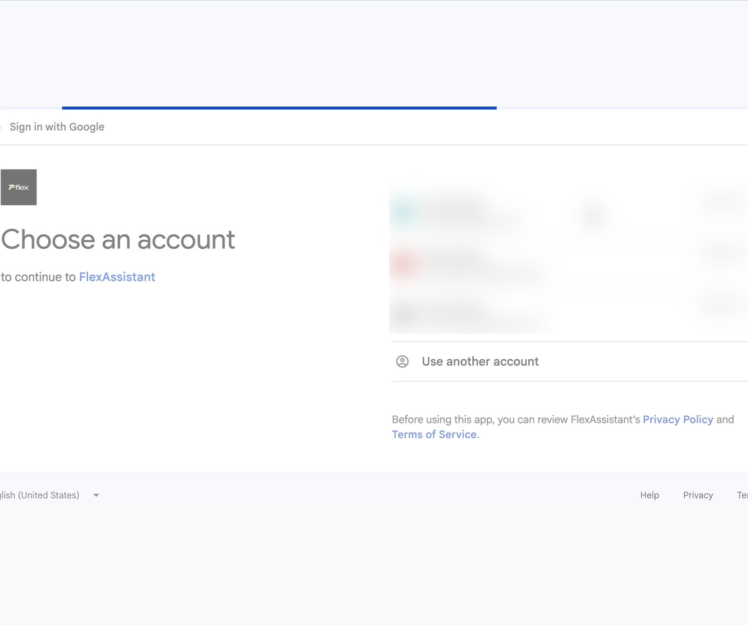 Google account chooser
